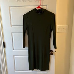Forest Green Fitted Dress - Medium
